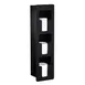 Dispense-Rite FMVL-3 Built-In Lid Dispenser, 3-Section Black Plastic, 26" H x 7" W x 5-1/2" D 1 image