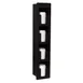 Dispense-Rite FMVL-4 4-Section Lid Dispenser, Black, 33-3/4" H x 7" W x 5-1/2" D, 32-3/8" x 5-5/8" 1 image