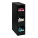 Dispense-Rite HVCD-3BT 3-Section Condiment Organizer Black Polystyrene 24-1/4" H x 6-1/2" W x 14" D 1 image