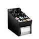 Dispense-Rite NLO-SWNH Silver Condiment & Napkin Organizer 14-3/4"H x10"W x17"D Black Polystyrene 1 image