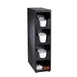 Dispense-Rite TLO-3BT Lid & Straw Organizer, 24-1/4"H x 6-1/2"W x 14"D, 3 Section, Black 1 image