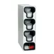 Dispense-Rite TLO-3SS Lid & Straw Organizer, 24-1/2"H x 6-1/2"W x 14"D, 3 Section 1 image