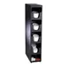 Dispense-Rite TLO-4BT Lid & Straw Organizer, 32-1/4"H x 6-1/2"W x 14"D, 4 Section, Black 1 image