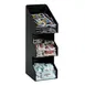 Dispense‑Rite VCO‑3 Condiment Organizer, 3‑Section, 16" H × 5‑1/4" W × 6‑5/8" D, Black Plastic 1 image