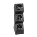 Dispense-Rite VSCH-3BT Flatware Organizer, 21-1/8" H x 6" W x 9-1/4" D, Black Plastic, 3 Compartments 1 image