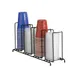 Dispense-Rite WR-4 Lid/Cup Organizer Rack, 4 Sections 4-1/8" Black, 8-1/2" H x 18-1/2" W x 5" D 1 image