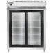 Continental Refrigerator D2RENSGD 57" 2-Section Reach-In Refrigerator w/ 2 Sliding Glass Doors, 52 cu. ft. 1 image