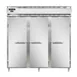 Continental Refrigerator D3RN 78" 3-Section Reach-In Refrigerator w/ 3 Solid Doors, Stainless Steel Front Aluminum Exterior, 72 cu. ft. 1 image
