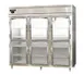 Continental Refrigerator D3RENSAGDHD 85" 3-Section Reach-In Refrigerator w/ 6 Glass Half Doors, Stainless Steel Exterior, 75 cu. ft. 1 image