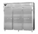 Continental Refrigerator D3RENSA 85" 3-Section Reach-In Refrigerator w/ 3 Solid Doors, Stainless Steel Exterior, 75 cu. ft. 1 image