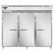 Continental Refrigerator D3REN 85" 3-Section Reach-In Refrigerator w/ 3 Solid Doors, Stainless Steel Front Aluminum Exterior, 75 cu. ft. 1 image