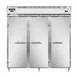 Continental D3RRFNPT 78" 3-Section Pass-Thru Refrigerator Freezer Combo w/ 6 Solid Doors 1 image