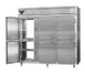 Continental DL3RRF-SA-PT-HD 78" 3-Section Pass-Thru Refrigerator Freezer Combo w/ 12 Half Solid Doors, Stainless Steel Exterior 1 image
