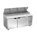 Beverage-Air DP72HC 72" 2-Section Refrigerated Pizza Prep Table w/ 2 Doors, 22.8 cu. ft. 1 image