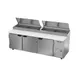 Beverage-Air DP93HC 93" 3-Section Refrigerated Pizza Prep Table w/ 3 Doors, 31.5 cu. ft. 2 image