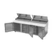 Beverage-Air DP93HC 93" 3-Section Refrigerated Pizza Prep Table w/ 3 Doors, 31.5 cu. ft. 4 image