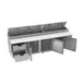 Beverage-Air DPD119HC-2 119" 4-Section Refrigerated Pizza Prep Table w/ 3 Doors & 2 Drawers 3 image
