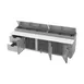 Beverage-Air DPD119HC-2 119" 4-Section Refrigerated Pizza Prep Table w/ 3 Doors & 2 Drawers 4 image