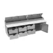 Beverage-Air DPD119HC-6 119" 4-Section Refrigerated Pizza Prep Table w/ 1 Door & 6 Drawers 3 image