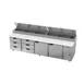 Beverage-Air DPD119HC-6T 119" 4-Section Refrigerated Pizza Prep Table w/ 2 Doors & 6 Drawers 2 image