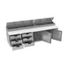 Beverage-Air DPD119HC-6T 119" 4-Section Refrigerated Pizza Prep Table w/ 2 Doors & 6 Drawers 3 image