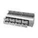 Beverage-Air DPD119HC-8 119" 4-Section Refrigerated Pizza Prep Table w/ 8 Drawers 4 image