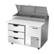 Beverage Air DPD46HC-3 46" 1-Section Refrigerated Pizza Prep Table w/ 3 Drawers, 12 cu. ft. 2 image