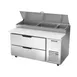 Beverage Air DPD60HC-2 60" 1-Section Refrigerated Pizza Prep Table w/ 2 Drawers, 12 cu. ft. 2 image