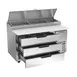Beverage Air DPD60HC-3 60" 1-Section Refrigerated Pizza Prep Table w/ 3 Drawers, 12 cu. ft. 3 image