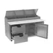 Beverage-Air DPD67HC-2 67" 2-Section Refrigerated Pizza Prep Table w/ 1 Door & 2 Drawers 4 image