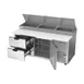 Beverage Air DPD72HC-2 72" 2-Section Refrigerated Pizza Prep Table w/ 1 Door & 2 Drawers 4 image