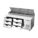 Beverage Air DPD72HC-6 72" 2-Section Refrigerated Pizza Prep Table w/ 6 Drawers 4 image