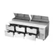 Beverage Air DPD93HC-6 93" 3-Section Refrigerated Pizza Prep Table w/ 6 Drawers 4 image