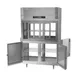 Victory DRS-2D-S1-PT-HD-HC 52" 2-Section Pass-Thru Refrigerator, 4 Glass Sliding & 4 Solid Hinged Half Doors, Stainless Steel, 48.5 cu ft 5 image