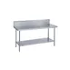 Duke 314-3660-10R 60" Open Base Work Table with Undershelf, 10" Backsplash / 14 Gauge Top 1 image