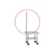 Duke 595 Stainless Steel Table Mount Pot Utensil Rack, 50" High, 1-5/8" Tubing, 6 Rods, NSF 1 image