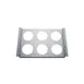 Duke B Adapter Panel, 14" Width, Six 4-7/8" Round Cutouts, Stainless Steel, Length 12"-82" 1 image