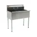 Eagle Group 1848-2-16/4 49" Two Compartment Sink, 18"W x 24"L Bowl Without Drainboard 1 image