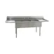 Eagle Group 2472-3-24-16/4 120" Three Compartment Sink, 24"W x 24"L Bowl With 2 Drainboards 1 image