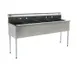 Eagle Group 2472-4-16/4 73" Four Compartment Sink, 18"W x 24"L Bowl Without Drainboard  1 image