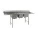 Eagle Group 314-16-3-18-3VP Three Compartment Sink, 16"W x 20"L Bowl With 2 Drainboards 1 image