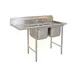 Eagle Group 314-18-2-18L 60" Two Compartment Sink, 18"W x 24"L Bowl With Left-Hand Drainboard 1 image