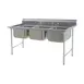 Eagle Group 314-24-3 83" Three Compartment Sink, 24"W x 24"L Bowl Without Drainboard 1 image