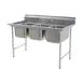 Eagle Group 314-24-3-X 83" Three Compartment Sink, 24"W x 24"L Bowl Without Drainboard 1 image
