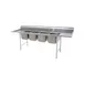 Eagle Group 314-24-4-18 140" Four Compartment Sink, 24"W x 24"L Bowl With 2 Drainboards  1 image