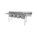 Eagle Group 314-24-4-24 152" Four Compartment Sink, 24"W x 24"L Bowl With 2 Drainboards   1 image