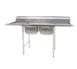 Eagle Group 412-16-2-24 84" Two Compartment Sink, 16"W x 20"L Bowl With 2 Drainboards 1 image