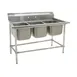 Eagle Group 412-16-3-X 58" Three Compartment Sink, 16"W x 20"L Bowl Without Drainboard 1 image