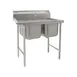 Eagle Group 414-16-2 41" Two Compartment Sink, 16"W x 20"L Bowl Without Drainboard 1 image