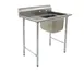 Eagle Group 414-18-1-18L-X 40" One Compartment Sink, 18"W x 24"L Bowl With Left-Hand Drainboards 1 image